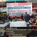 On the occasion of Human Rights Day, Ajmal Law College, in collaboration with the District Legal Services Authority (DLSA), Hojai, organized a special event that included a clothes distribution drive for the poor and underprivileged